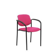 piqueras y crespo villalgordo silla fija similpiel rosa chasis con brazos negro