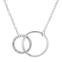 cadena de circulos de plata 925 con circonitas