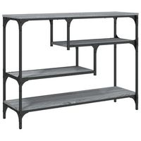 mesa consola  mesa de entrada  mesa auxiliar madera de ingenieria gris sonoma 100x30x75 cm