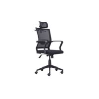 silla de oficina con respaldo transpirable 117-127x64 cm negro