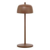 lampara de mesa led recargable y regulable zafferano circe corten