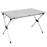 mesa plegable de aluminio ligera 110x70x70 cm gris