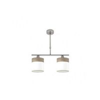 lampara cloe 2xe14 niquelblanca-madera gris regx43x14 cm