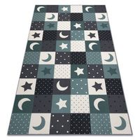 alfombra para ninos stars estrellas turquesa  gris 400x600 cm