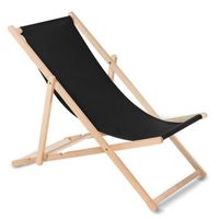 tumbona madera de haya respaldo ajustable negro
