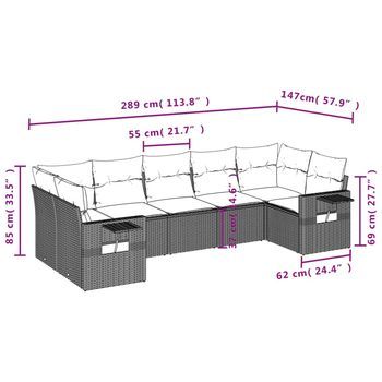 Conjunto De Sofá Para Patio Exterior (incluye Cojines, Set De 7 Piezas)