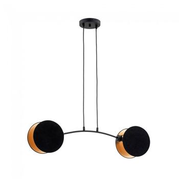 Lámpara de techo letiva negro (2 luces)