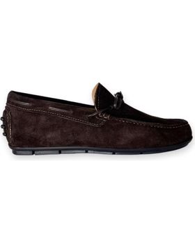 de DUCA DI MORRONE MOCASINES DE ANTE DUCA DI MORRONE EDOARDO MARRÓN OSCURO BROWN