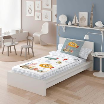 Saco Nórdico Infantil Con Relleno 100% Algodón Cama 90 Cool Kids Submarine