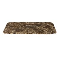 tablero de vidrio efecto marmol marron de 70 cm