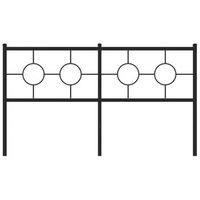 cabecero cama mueble de dormitorio de metal 150 cm negro m020007073