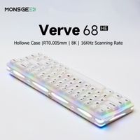 teclado mecanico para juegos akko x monsgeek verve 68 he diseno 65 interruptores magneticos rgb rt0005mm frecuencia de sondeo de 8k personalizable