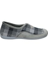 zapatillas de casa cerradas cosdam 13685 grises con cuadros 44