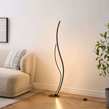 Lámpara de pie aluminio, hierro y pvc  128 cm