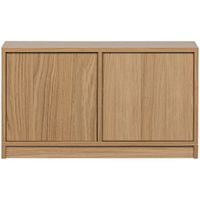 mueble de tv 2 puertas de madera l77cm - madera clara