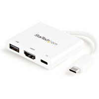 startech cdp2hduacpw usb-c multiport adapter - white white