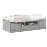 tumbona de jardin  silla  sillon exterior con cajones madera ingenieria gris hormigon 90x190 cm cfw721578