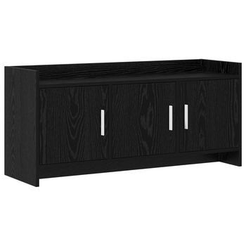 Mueble De Tv 102 X 33 X 47 Cm Roble Negro Madera De Ingeniería Vidaxl