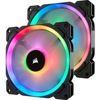 corsair ll140 140 mm case fan with lighting node pro - rgb led twin pack
