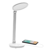 aigostar lampara de escritorio led flexo led regulable con puerto usb control tactil proteccion ocular 2700k a 6500k sin parpadeos 8w lampara escritorio para lectura oficina estudio blanco