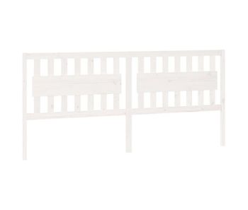 Cabecero cama - mueble cabecero madera maciza de pino blanco 205,5x4x100 cm
