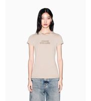 ax armani exchange para mujer xw002293af17173u6223 camiseta tono beige l casual algodon manga corta
