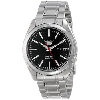 Reloj automático hombre Seiko 5 SNKL45K1 dial negro 38mm correa acero