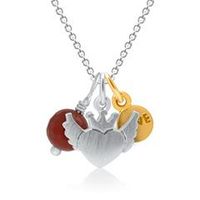 cadena de plata 925 con juego de colgantes de 3 piezas