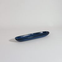 cuenco de ceramica azul de 9x35 cm
