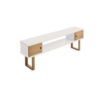 max -mueble tv mesa de television acabado color blanco y encerado medidas 110 x 40 x 30 cm