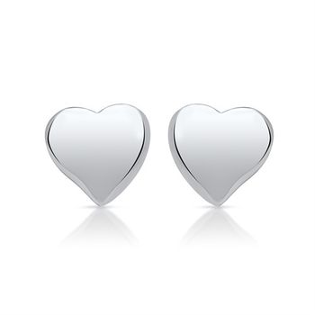 Pendientes de plata 925 con forma de corazón