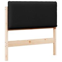 cabecerorpanel de cabecero tapizado natural y negro 75 cm madera de pino macizo