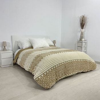 Edredón Acolchado Coralina Sherpa 500 Gr Greca 135 Cm Rufino Diaz, Beige