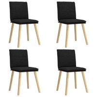 sillas de comedor 4 unidades tela negras vidaxl