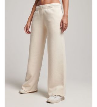 Superdry para mujer. W7010904A Joggers rectos con efecto lavado blanco roto (XL)