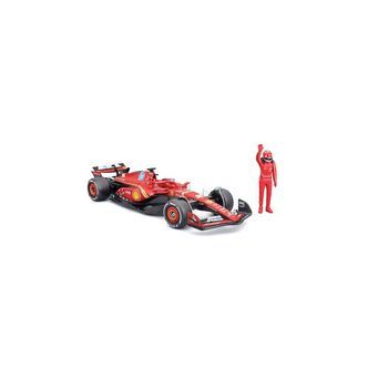 Burago Coche F1 Ferrari Sfr 16 Incluye Figura De Leclerc, Escala 1:24
