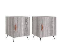 vidaxl mesitas noche 2 uds madera ingenieria gris sonoma 40x40x50 cm