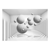 papel pintado 3d - balls in white 200x140 cm