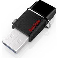 sandisk dual usb 20 otg memory stick - 16 gb black black