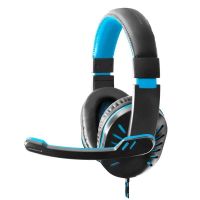 auriculares esperanza egh330b con cable doble jack 35 mm gaming microfono negro y azul