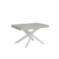 mesa extensible volantis cashmere 140400x90 cm con patas blancas