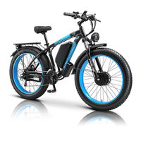 bicicleta electrica de montana kaijielaisi v3 26 neumaticos anchos 48 rrv 15 ah negro y azul