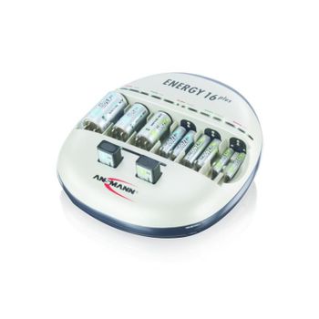 Cargador de baterías Ansmann Energy 16+, 16 baterías, 9V/AA/AAA/C/D, 2 USB