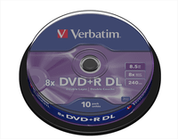 tambor 10 dvdr dl 85gb verbatim 8x matt silver