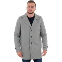 jack  jones abrigo 12152575 jprdave check trenchcoat dark slate para hombre