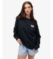 superdry para mujer w2012443a sudadera athletic relaxed negro m casual algodon marino