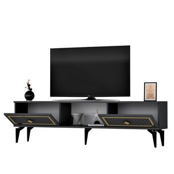 Mueble Tv Nil Antracita Oro