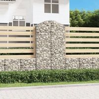 cesta gaviones  gavion para piedras  gavion decorativo forma arco hierro galvanizado 100x50x180200 cm cfw616106