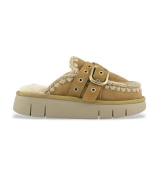 Mou para mujer. MU.FW531030A Zuecos de Piel con Hebilla marrón (40), 3 a 5cm, Ninguno, Casual