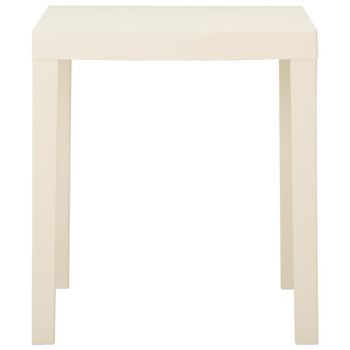 Mesa De Jardín | Mesa De Exterior De Plástico Blanca 79x65x72 Cm